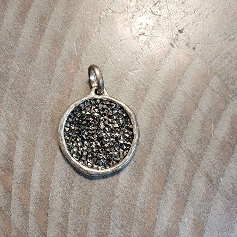 Waxing Poetic Kristal Halo pendant, 1 1/4 Sterling Silver with Swarovski Crystal